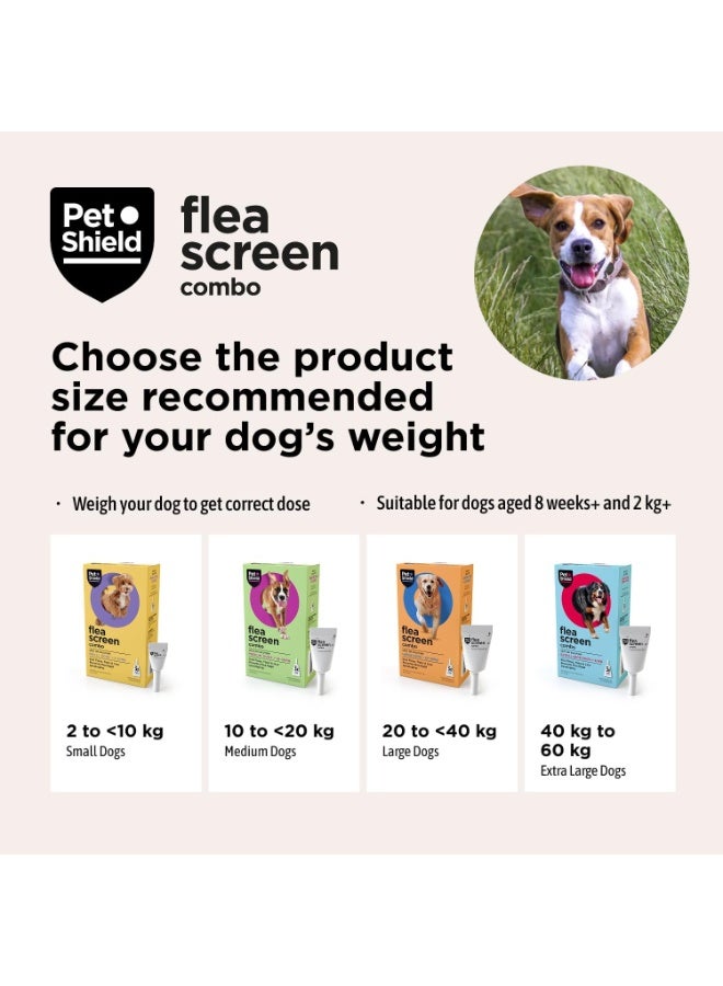 بيت شيلد Flea Screen Combo سبوت أون للكلاب الصغيرة 2–10 كجم، حماية شهرية من الطفيليات، عبوة 3 أمبولات - Image 3